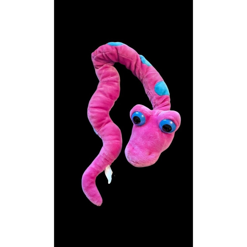 Best Made Toys Pink Plush Snake Toy With Blue Spots 48"‎ Long   stuffed animal